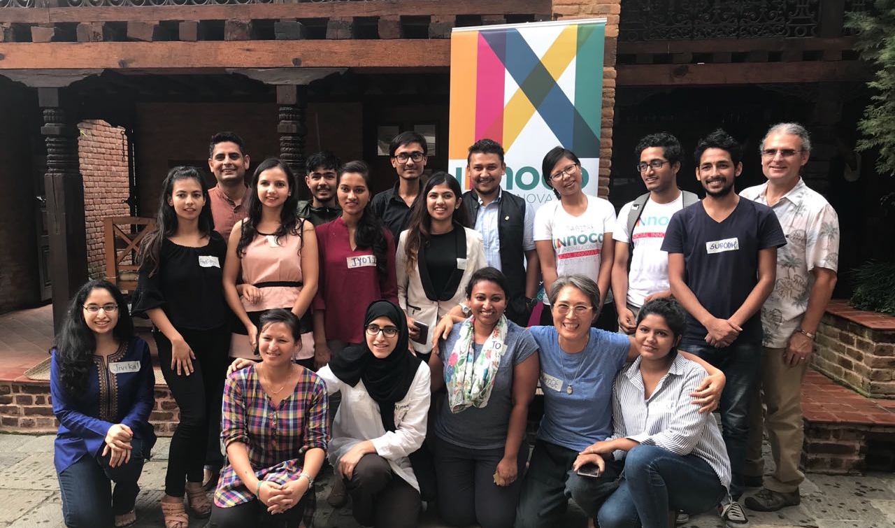 UAE and Nepal youth participants and facilitators together at the ICA Training Centre, Lalitpur