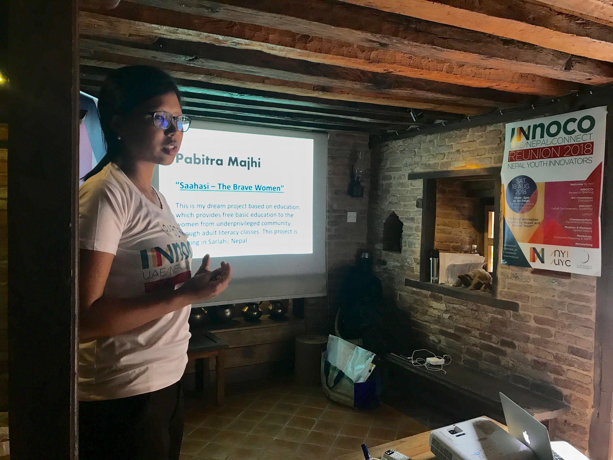 Pabitra Majhi presenting Saahasi — The Brave Women